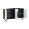 Treasure Trove Accents 4 Door Credenza Galva Metallic/White - 3 of 4