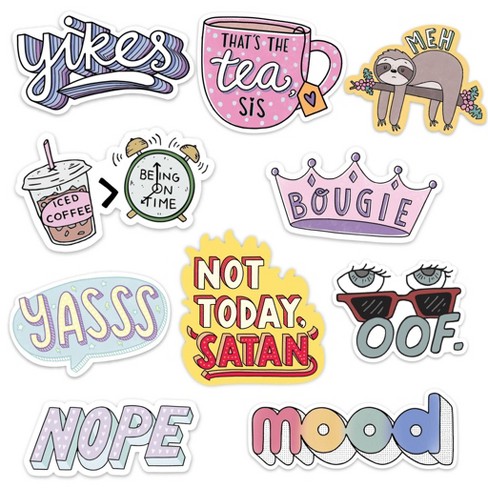 Big Moods Meme/mood Sticker Pack 10pc : Target