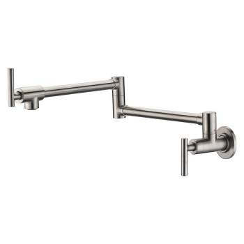 SUMERAIN Pot Filler Faucet Wall Mount,Brushed Nickel Finish and Dual Swing Joints Design