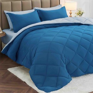 BAGOKIE 5/7 Pieces Reversible Bed in a Bag Comforter Set for All Season - 1 of 4