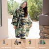 Women’s Leisure Studio Blanket Hoodie Woman Flannel Oversized Sweatshirt, Soft Fleece Loungewear Blanket Hoodie Wearable, Gift Woman - Tirrinia - 2 of 4
