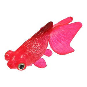 Unique Bargains Aquarium Glowing Simulation Animal Decor Artificial Golden Fish Ornament with Suction Cup Red 1 Pcs - 1 of 4