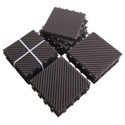 Maggift Carpet Tiles Interlocking Deck，Outdoor or Indoor Flooring for Patio, Bancony, Pool Side，Backyard，Play Area，Brown, 36.6"*36.6"0.75"