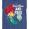 Girls' - Disney Princess - Ariel and Flounder Fearless and Free Fitted Short Sleeve Graphic T-Shirt - 2 of 4