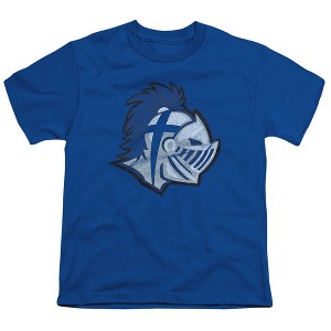 Southern Wesleyan University Distressed Primary Logo Kids T-Shirt For Youth Royal Blue - 1 of 4