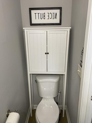 Dover Over Toilet Organizer with Side Shelving, Wall Mounted