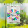 Evergreen Colorful Bunny Wreath Garden Applique Flag 12.5 x 18 Inches Indoor Outdoor Decor - 2 of 4