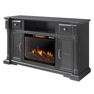 60" Vermont Media Electric Fireplace with Bluetooth Aged Black Finish - Muskoka