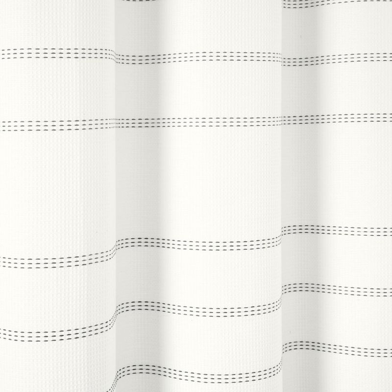 Modern Galaxy Waffle Woven Cotton Shower Curtain Snow White/Gray Single 72X72, 3 of 4