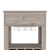 Kitchen Cart with Twelve Built-in Wine Rack and One Open Shelf - 2 of 4