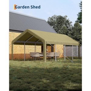 13x25FT Heavy Duty Carport with Removable Walls & Roll-Up Door, All-Weather Shelter for RV, Truck, Boat Storage - 1 of 4