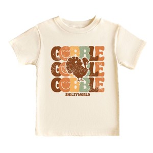 SmileyWorld Gobble Turkey Distressed - Youth Short Sleeve Graphic T-Shirt and Toddler Short Sleeve Graphic T-Shirt - 1 of 4