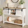 Heynemo Entryway Table with Storage Cabinets with Sliding Barn Door & Adjustable Shelf for Hallway, Living Room, Foyer - 2 of 4