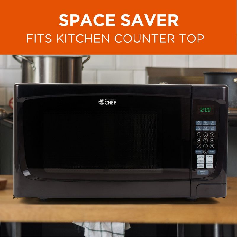 COMMERCIAL CHEF Countertop Microwave Oven 1.4 Cu. Ft. 1100W, 6 of 9