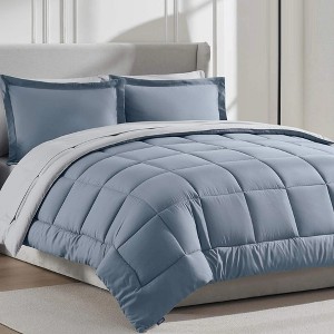 BAGOKIE 5/7 PCS Bed in a Bag Reversible Bedding Set with Comforter, Sheets, Pillow Sham, Pillowcase - 1 of 4