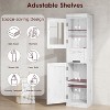 67" Tall Slim Bathroom Cabinet with Glass Doors & Adjustable Shelves, Freestanding Storage Cabinet for Laundry Room, Kitchen, Living Room - 4 of 4