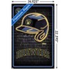 Trends International MLB Milwaukee Brewers - Neon Helmet 23 Unframed Wall Poster Prints - 3 of 4