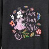 Women's - Disney - Own Your Style Lightweight French Terry Wide Neck Long Sleeve Shirt - 2 of 4