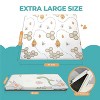 Motherly Haven 79″×71″ Extra-Large Waterproof Baby Play Mat – Foldable, Non-Toxic Foam, Reversible Flowers & Bees Design - 3 of 4