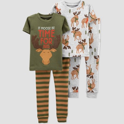 carters moose pajamas