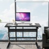 Tangkula Standing Desk Height Adjustable Pneumatic Stand Up Desk w/Cable Management Holes Carbon Fiber Surface Ergonomic - 2 of 4