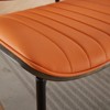 ORRD Set of 2 Mid-Century Modern Dining Chairs, Retro Faux Leather with Bentwood Back & Metal Legs for Kitchen & Dining Room,Black - 4 of 4