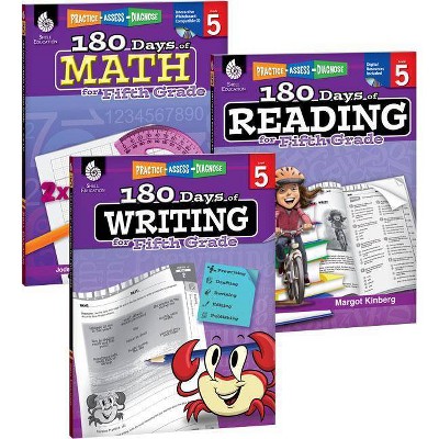 180 Days of Reading, Writing and Math for Fifth Grade - (180 Days of Practice) by  Margot Kinberg & Torrey Maloof & Jodene Smith (Paperback)