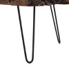 Olivia & May Teak Wood Handmade Live Edge Coffee Table with Black Metal Hairpin Legs Brown: Nautical Coastal No Assembly - 4 of 4