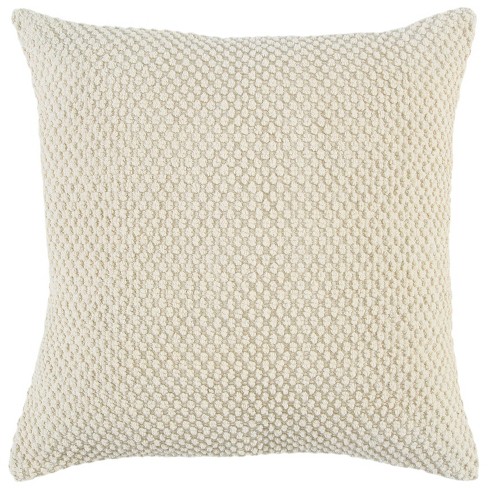 20x20 Oversize Abstract Square Throw Pillow Cover Ivory - Rizzy Home