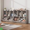 3-Tier Kids Toy Storage Organizer 5-Section Bookshelf Cubby Children's Toy Shelf Wooden Storage Cabinet - 4 of 4