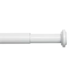 Exclusive Home Tension Rod, White, Adjustable 48"-84"