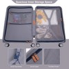 28"/24"/20" Luggage, Lightweight Suitcase with USB Port, Faux Leather Handle, Lockable Spinner Wheels 4Q -ModernLuxe - 3 of 4