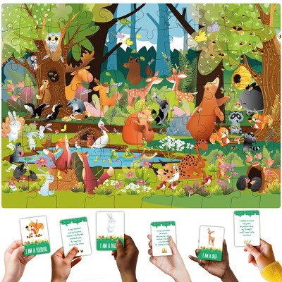 QUOKKA Search and Find Puzzles for Kids Ages 4-6 - Riddle Kids Puzzles 6-8 Years Old - 70 Unique Pcs | 20 Illustrated Cards | Children Themes