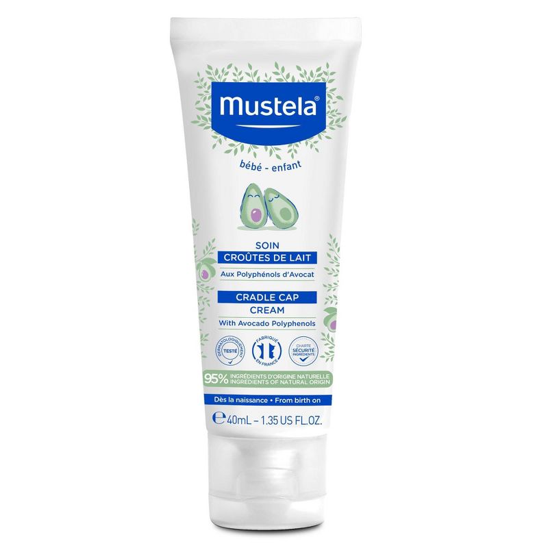 Mustela Fragrance Free Baby Cradle Cap Cream - 1.35 fl oz, 1 of 7