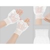INSPIRE CHIC Women's Lace Fingerless Wrist Length Wedding Elegant White Ruffled Floral Gloves 1 Pair - 3 of 4