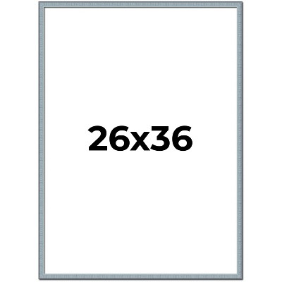 PosterPalooza | Textured Blue Picture Frame - UV Acrylic, Foam Board Backing, Hanging Hardware