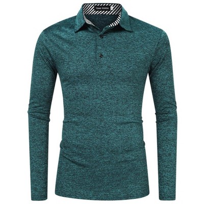 Men's Casual Golf Shirt Athletic Long Sleeve T Shirts