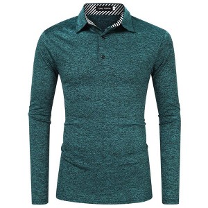 Men's Casual Golf Shirt Athletic Long Sleeve T Shirts - 1 of 4
