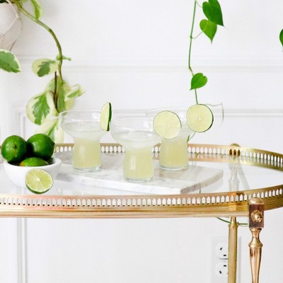 Libbey Clear Glass Stemless Margarita Glasses Set of 6