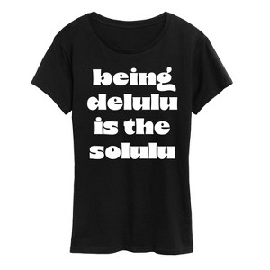 Women's - Instant Message - Delulu Is The Solulu Short Sleeve Graphic T-Shirt - 1 of 4