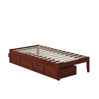 Twin Colorado Bed With Usb Turbo Charger And 2 Drawers Walnut - Afi ...
