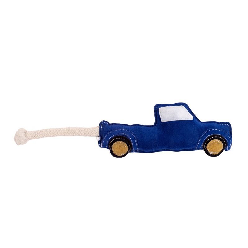 Country Living Blue Pickup Truck Dog Toy, Durable Vegan Leather, Safe for All Dog Sizes, Fun & Engaging Design, 5 of 6