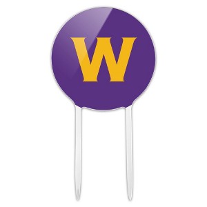 Williams College Primary Logo Acrylic Cake Topper Party Decoration for Wedding Anniversary Birthday Graduation - 1 of 4