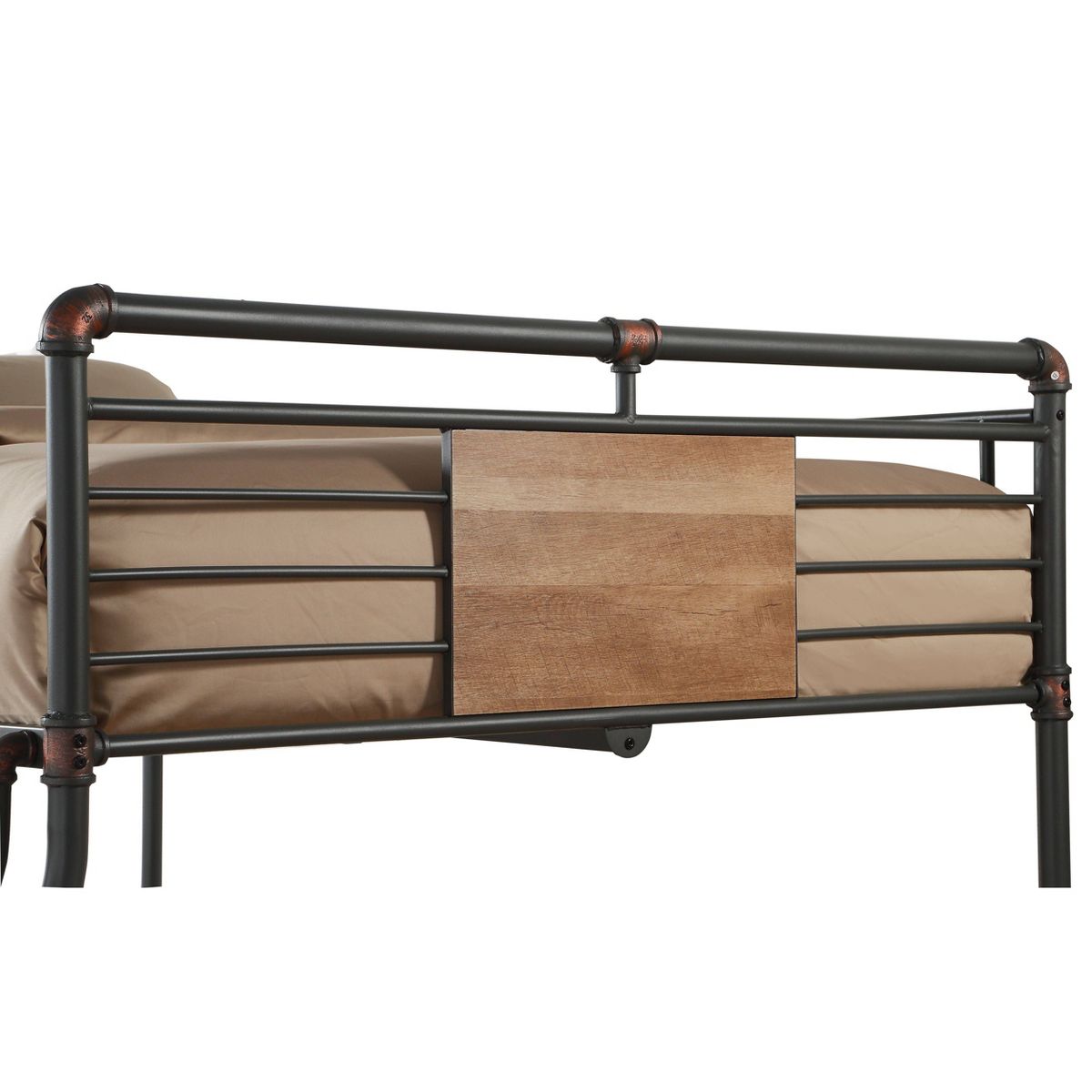 Acme Furniture 83" Full Xl/Queen Bunk Bed Brantley Loft and Bunk Bed Sandy Black & Dark Bronze Hand-Brushed: Integrated Ladder - thumbnail 3