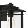 John Timberland North House Mission Outdoor Wall Light Fixtures Set of 2 Matte Black 12" Clear Glass for Post Exterior Barn Deck House Porch - 3 of 4