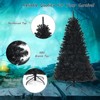 Tangkula Artificial Tree, Black Halloween Tree w/ Purple LED Lights - 4 of 4