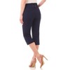 Rekucci Women’s Pull-On Comfort Capri Pants with Back Lacing Detail & Pockets – Mid-Rise Stretch Capris - 3 of 4