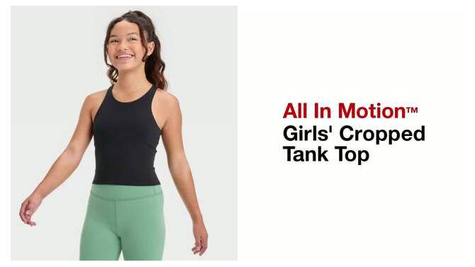 Girls' Cropped Tank Top - All In Motion™, 2 of 5, play video