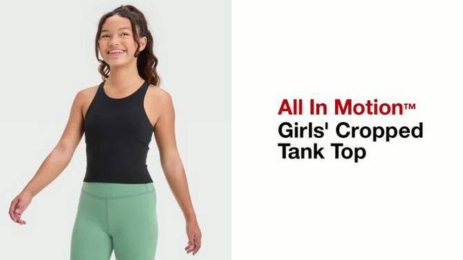 Girls' Cropped Tank Top - All In Motion™, 2 of 5, play video