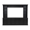 Mid-Century Entertainment Center Wall Unit with Bridge for 70" TV,97.4"W Media Console with Adjustable Shelf and Storage Cabinets-Baofuwish - 3 of 4